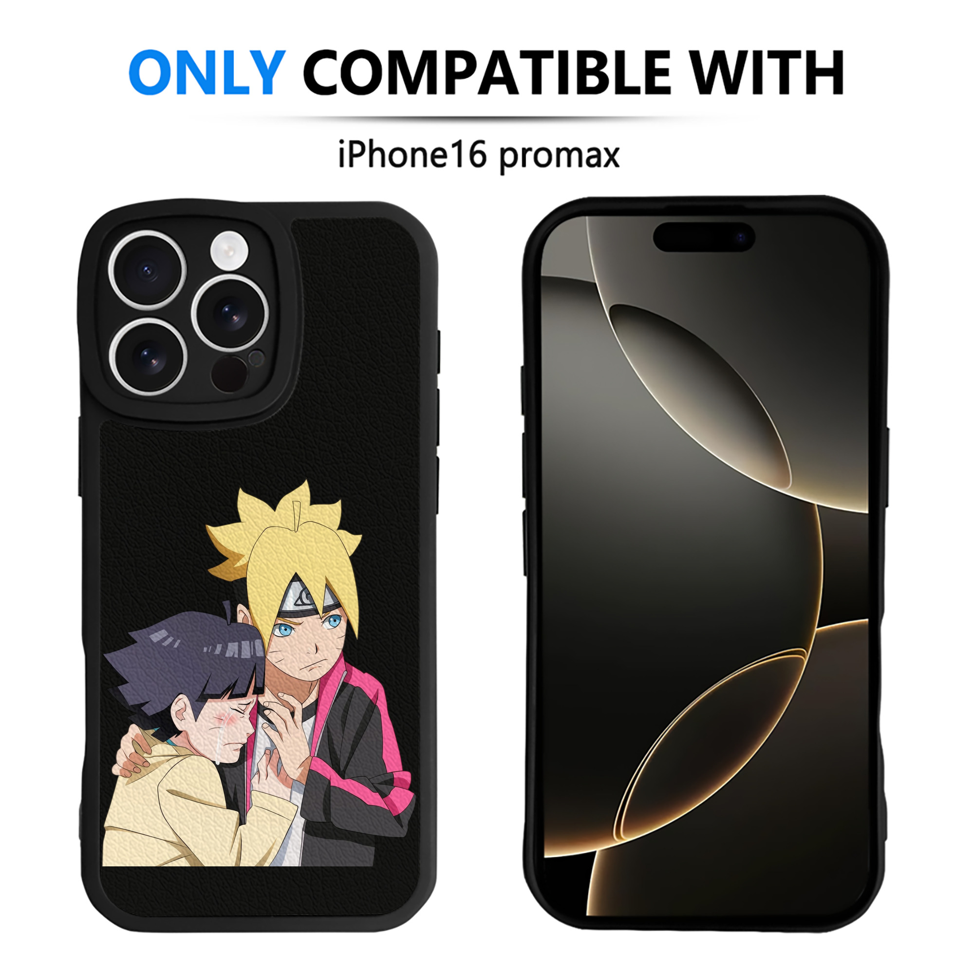 （画像用） NARUTO -ナルト- うずまき ボルト Uzumaki Boruto 【iPhone 16シリーズ対応】シリコンスマホケース（レザー調） 材質：シリコン